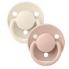 Pacifiers & Clips|Pacifiers & Clips>Bibs Pacifier (2) De Lux 0-36mois - Ivory/Blush