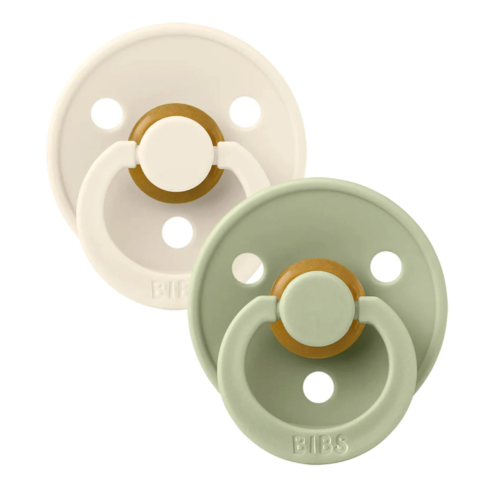 Pacifiers & Clips|Pacifiers & Clips>Bibs Pacifier (2) 18-36m - Ivory / Sage (Size 3)