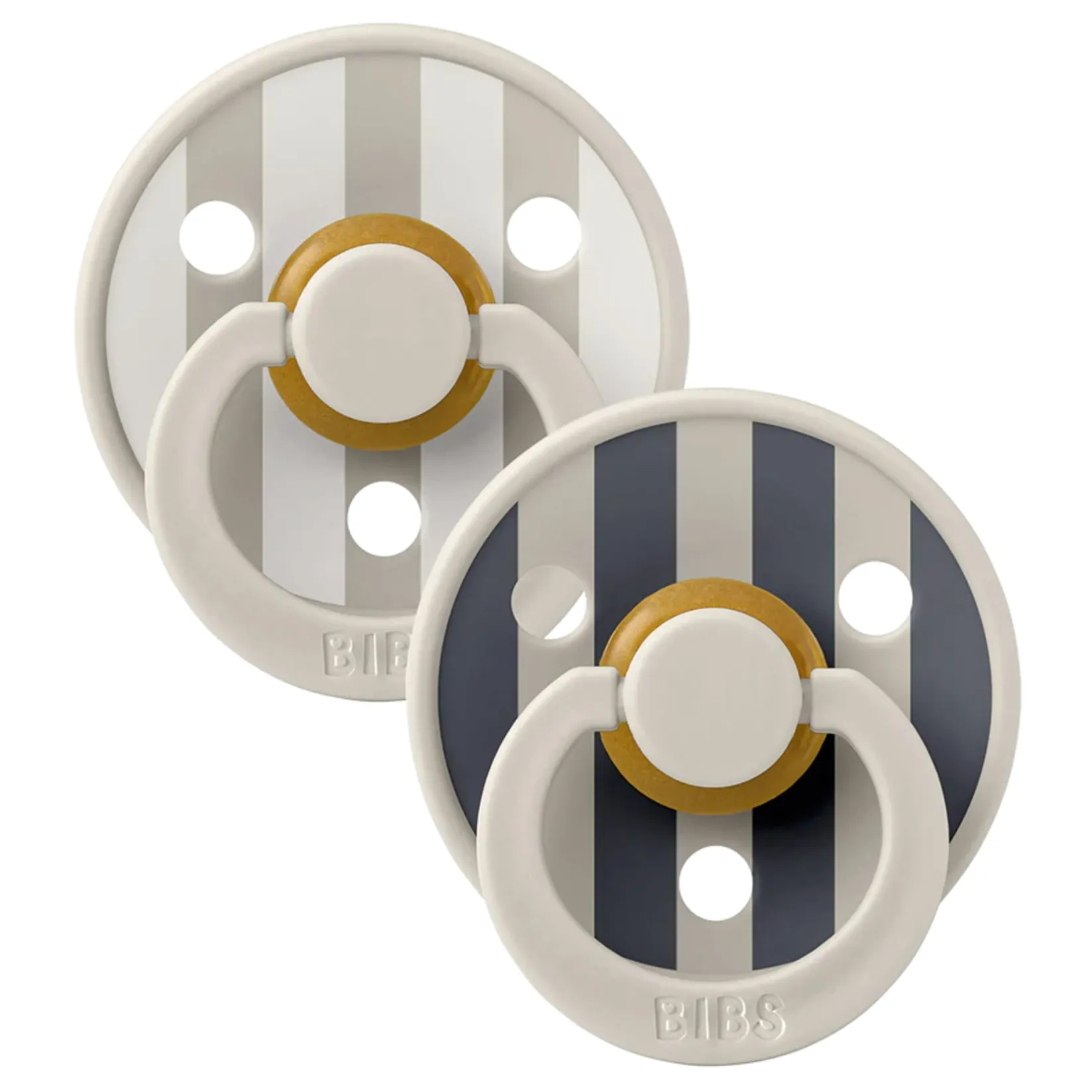 Pacifiers & Clips|Pacifiers & Clips>Bibs Pacifier 6-18m (2) - Block Sand Mix (Size 2)