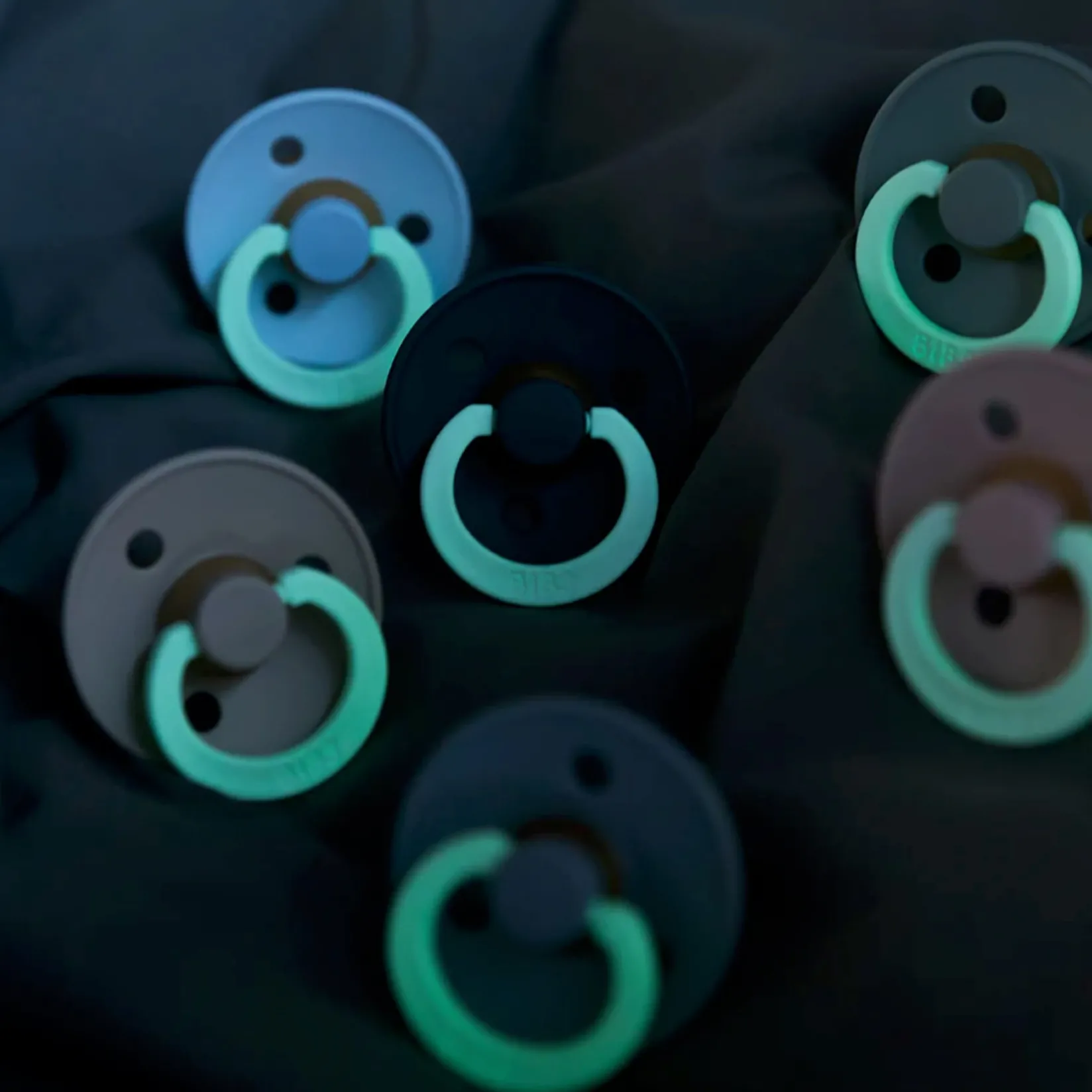 Pacifier 6-18m (2) - Glow in the Dark Petrol/Deep Space (Size 2) Pacifiers & Clips|Pacifiers & Clips
