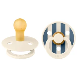 Pacifiers & Clips|Pacifiers & Clips>Bibs Pacifier 0-6m (2) - Studio Ivory Steel Blue Mix (Size 1 )