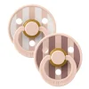 Pacifier 6-18m Set of 2 - Block Blush Mix (Size 2) Pacifiers & Clips|Pacifiers & Clips