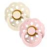 Pacifiers & Clips|Pacifiers & Clips>Bibs Pacifier Boheme (2) 6-18m - Ivory Pink (Size 2)
