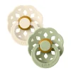 Pacifiers & Clips|Pacifiers & Clips>Bibs Pacifier Boheme (2) 0-6m - Ivory / Sage (Size 1)