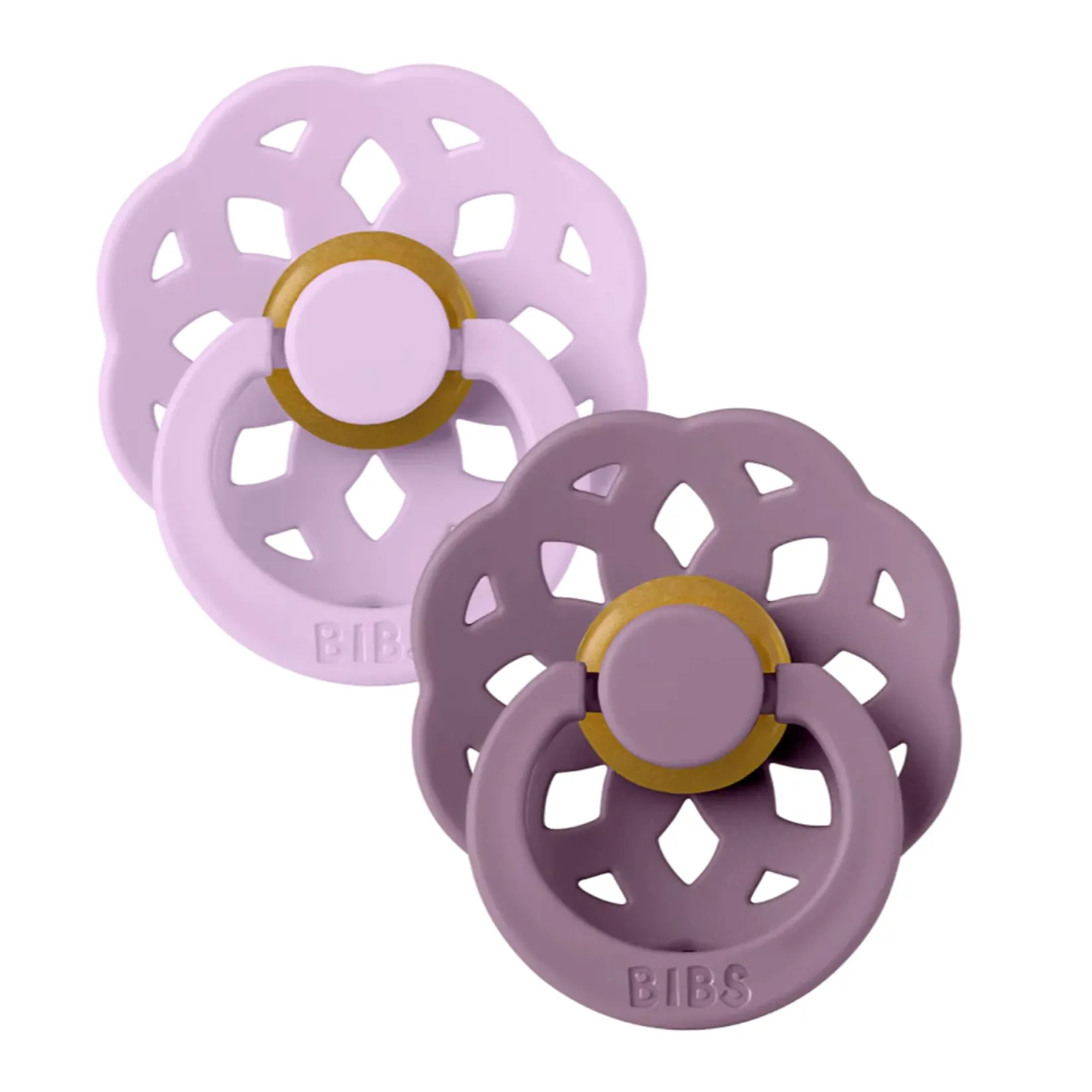 Pacifiers & Clips|Pacifiers & Clips>Bibs Pacifier Boheme (2) 0-6m - Violet Sky/Mauve (Size 1)