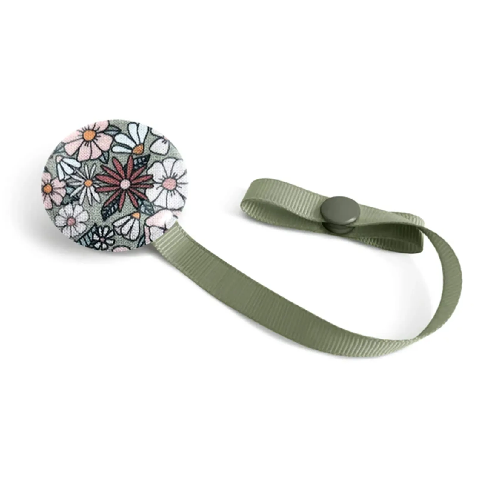 Pacifiers & Clips|Pacifiers & Clips>Loliko Pacifier Clip - Green Flower