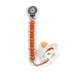 Pacifiers & Clips|Pacifiers & Clips>Bulle Pacifier Clip - Inox Cinnamon