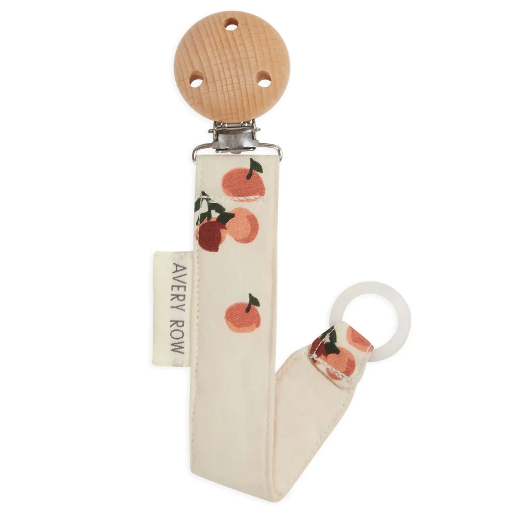 Pacifiers & Clips|Pacifiers & Clips>Avery Row Pacifier Clip - Peaches
