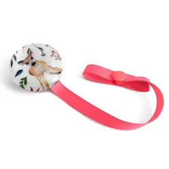 Pacifiers & Clips|Pacifiers & Clips>Loliko Pacifier Clip - Pink Deer
