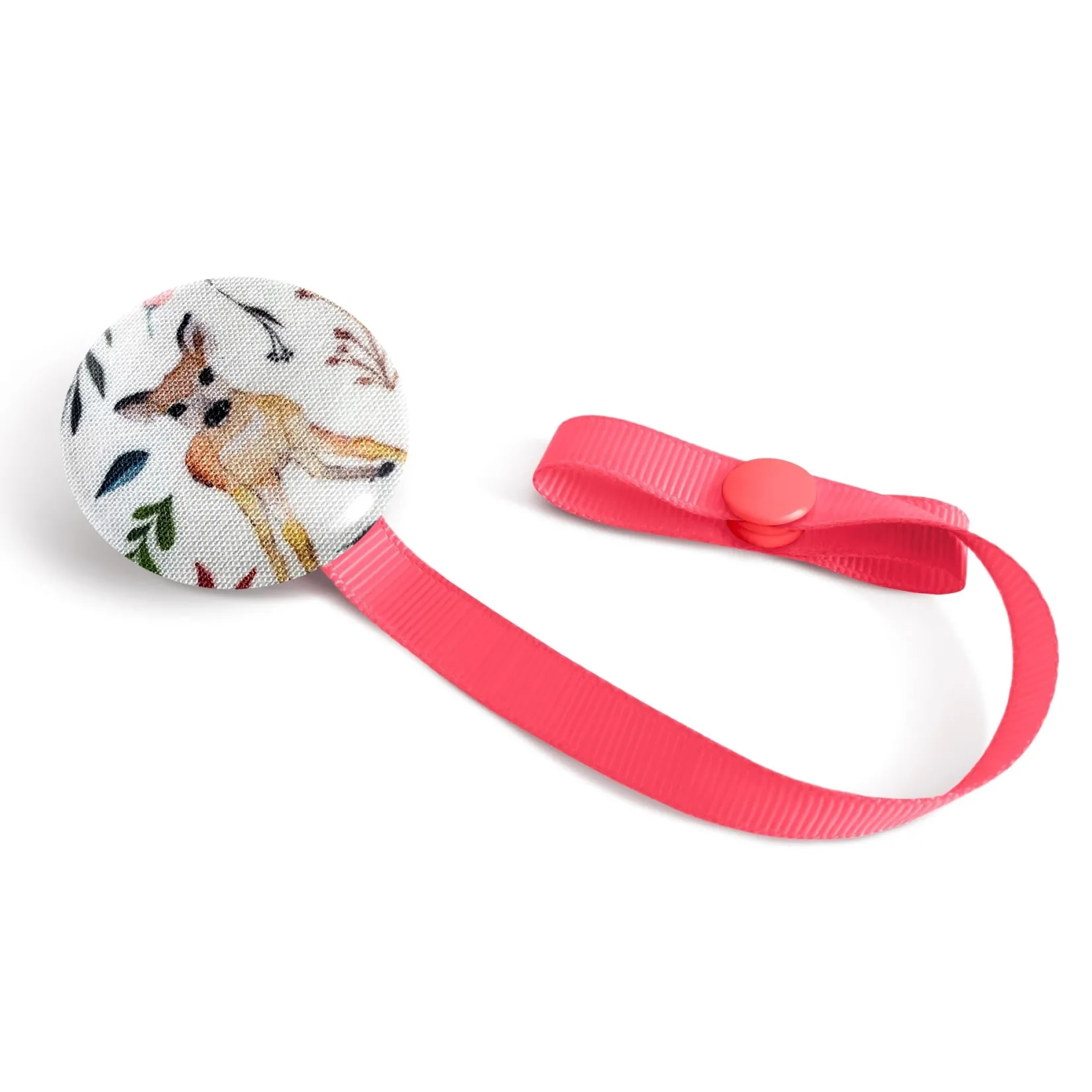 Pacifiers & Clips|Pacifiers & Clips>Loliko Pacifier Clip - Pink Deer