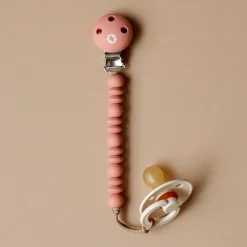 Pacifiers & Clips|Pacifiers & Clips>Bulle Pacifier Clip Halo - Blush