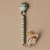 Pacifiers & Clips|Pacifiers & Clips>Bulle Pacifier Clip Halo - Off Sage