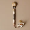 Discount Pacifier Clip Ora- Wood White Pacifiers & Clips|Pacifiers & Clips