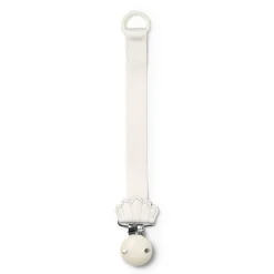 Pacifiers & Clips|Pacifiers & Clips>Elodie Pacifier Clip Wood - Vanilla White