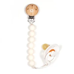 Pacifiers & Clips|Pacifiers & Clips>Bulle Pacifier-Clip Moon Wood White
