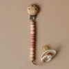 Pacifiers & Clips|Pacifiers & Clips>Bulle Pacifier-Clip Ora Wood Peach B