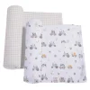 Blankets|Blankets>Living Textiles 2-pack Jersey Swaddle - Tractor Ride