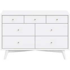 Storage Furniture>Babyletto Palma 7-Drawer Double Dresser - White