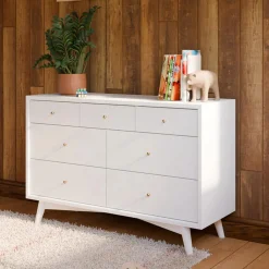 Storage Furniture>Babyletto Palma 7-Drawer Double Dresser - White