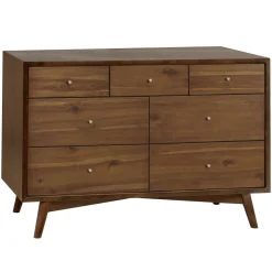 Storage Furniture>Babyletto Palma 7-Drawer Double Dresser - Natural Walnut