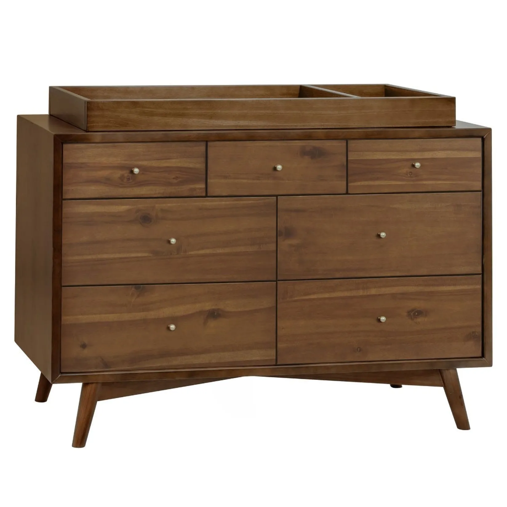 Storage Furniture>Babyletto Palma 7-Drawer Double Dresser - Natural Walnut