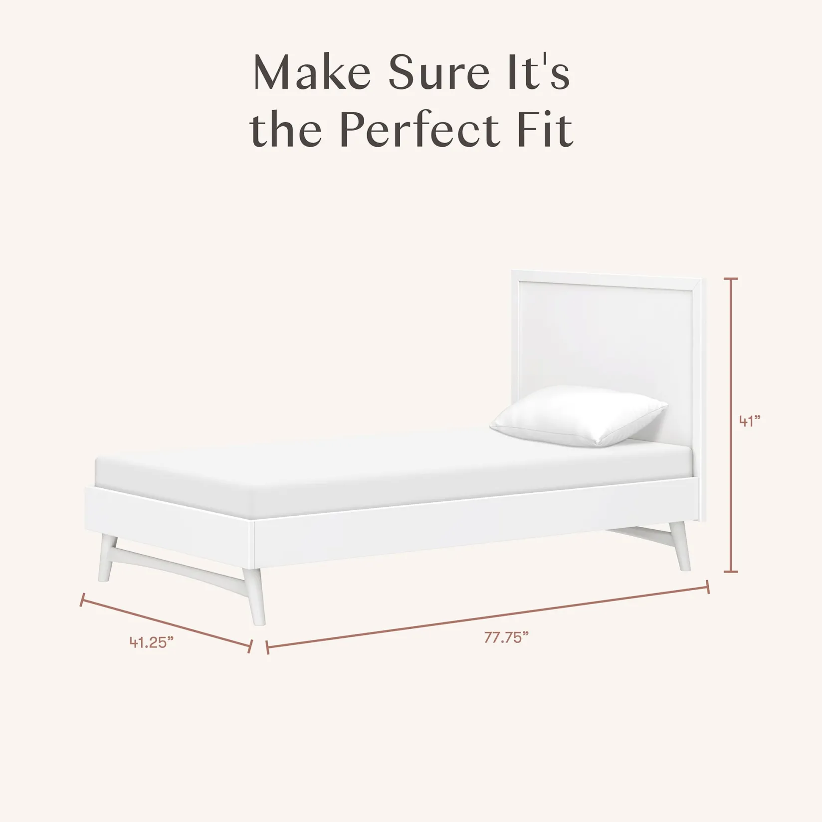Twin, Full & Queen Beds>Babyletto Palma Twin Bed - White
