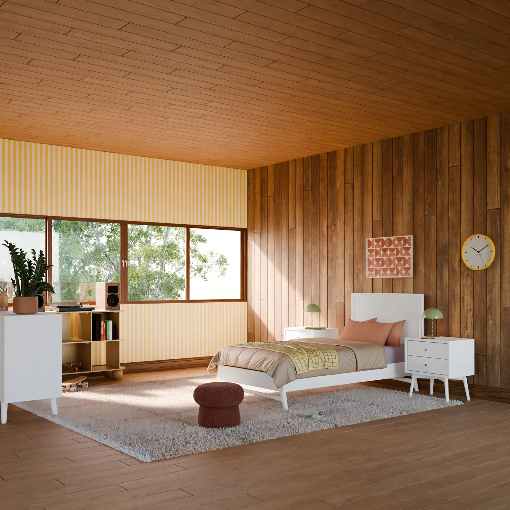 Twin, Full & Queen Beds>Babyletto Palma Twin Bed - White