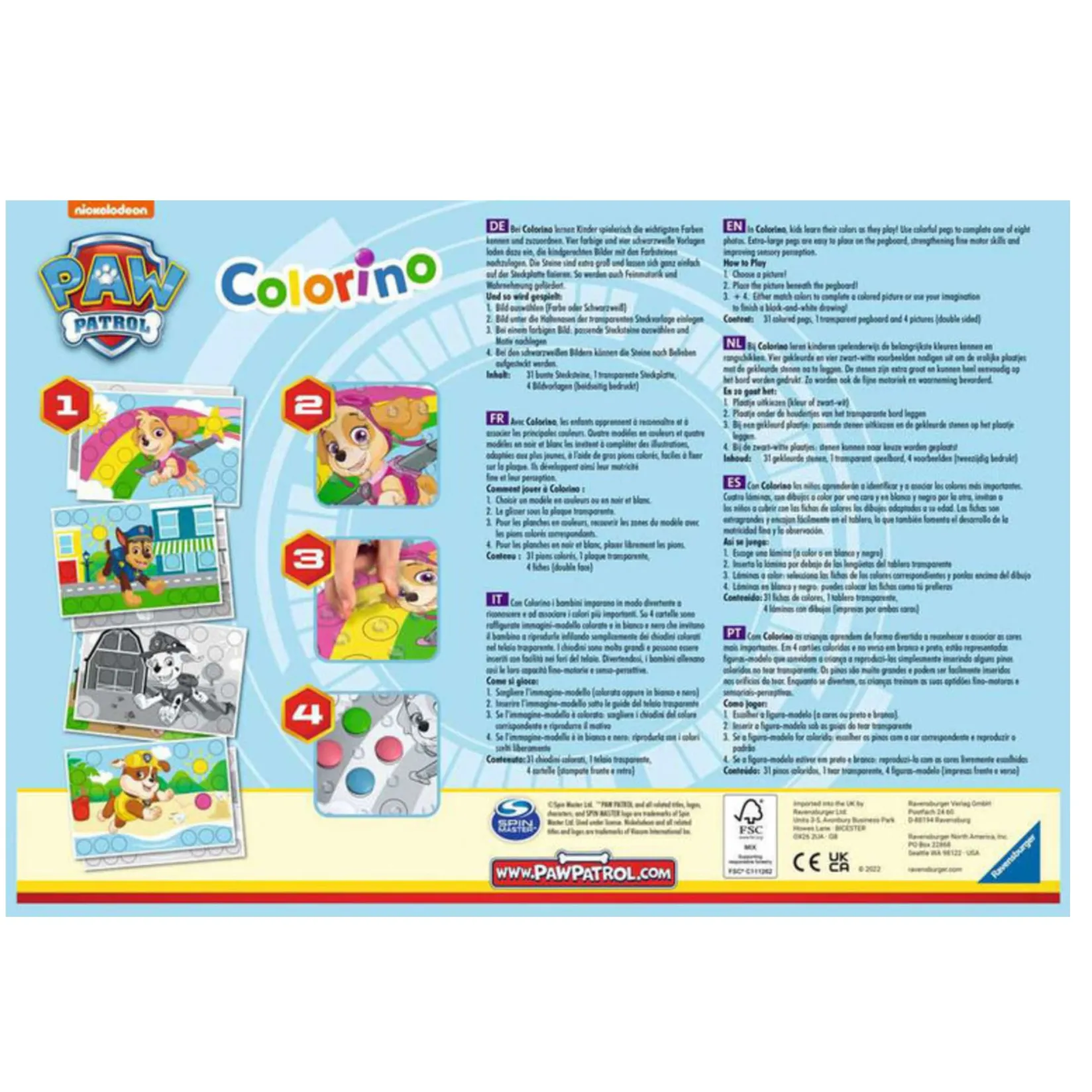 Board Games>Ravensburger Paw Patrol Colorino
