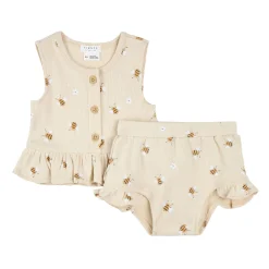 Dresses, Skirts & Outfits>Firsts par Petit Lem Peaches 2pc Set 3-24m Beige