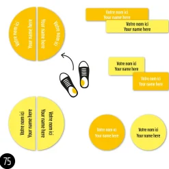 New Peel And Stick Name Labels Mini - Yellow Kids Personalized Name Labels|Personalized Name Labels