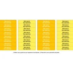 New Peel And Stick Name Labels Mini - Yellow Kids Personalized Name Labels|Personalized Name Labels