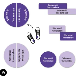 Personalized Name Labels|Personalized Name Labels>Clement - Impressions Peel And Stick Name Labels Mini - Purple