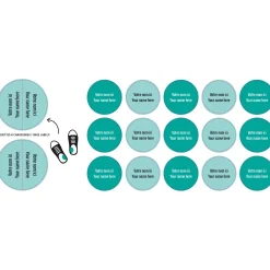 Online Peel And Stick Name Labels Mini - Turquoise Kids Personalized Name Labels|Personalized Name Labels