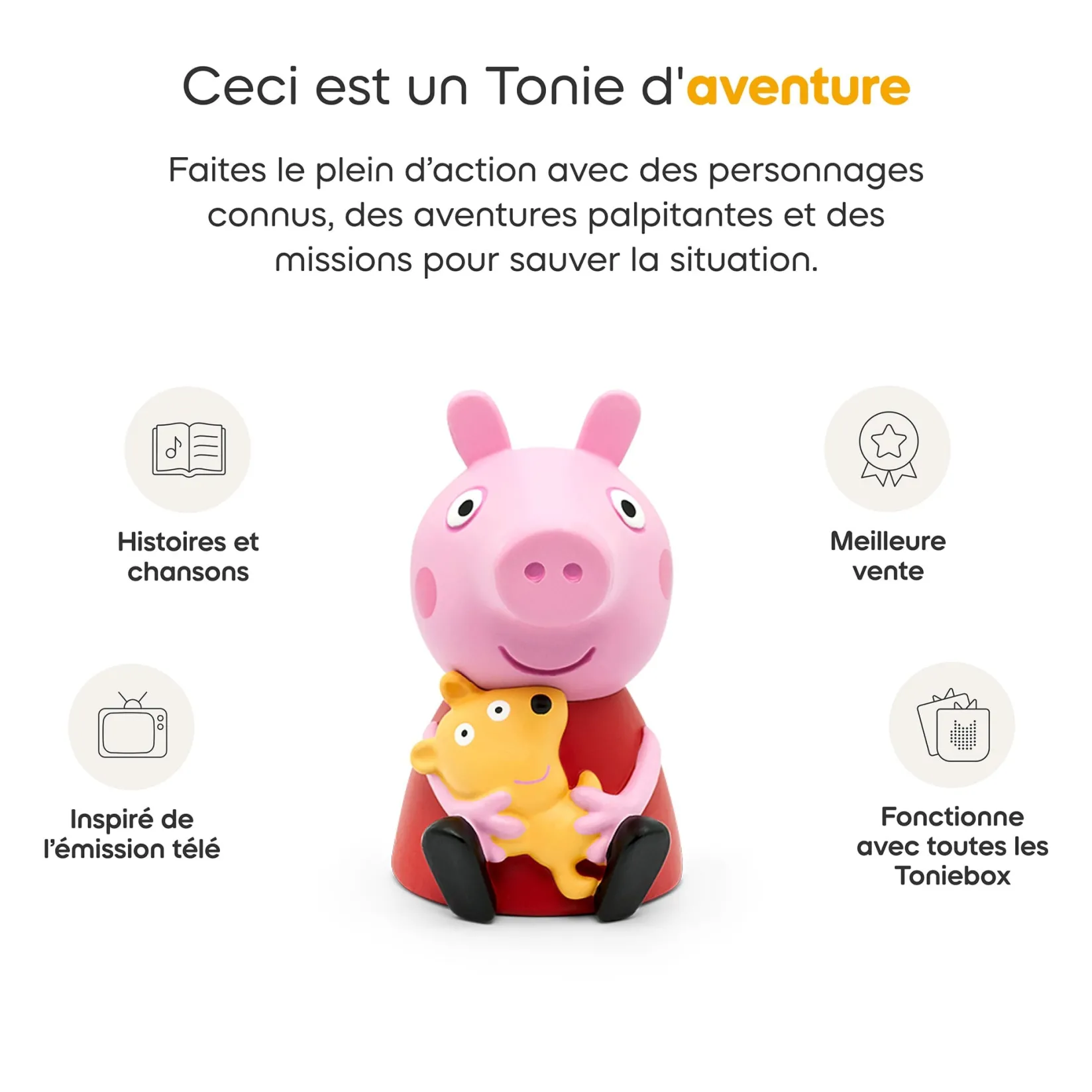 Motorized & Electronic>Tonies Peppa Pig Tonie Figurine (French)