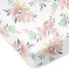 Hot Percale Crib Sheet - Watercolour Flowers Kids Sheets|Bedding