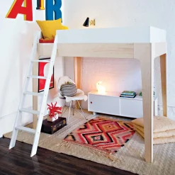 Discount Perch Double Loft Bed - Natural/ White Twin, Full & Queen Beds