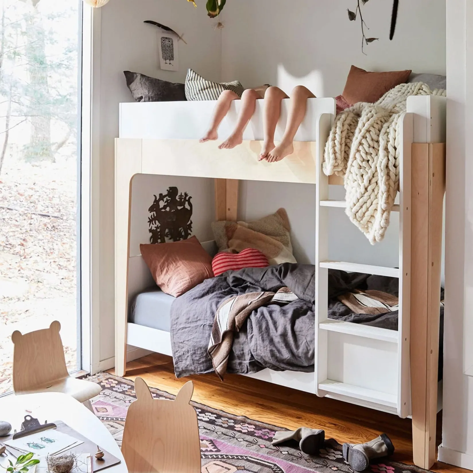 Twin, Full & Queen Beds>Oeuf Perch Ladder - White