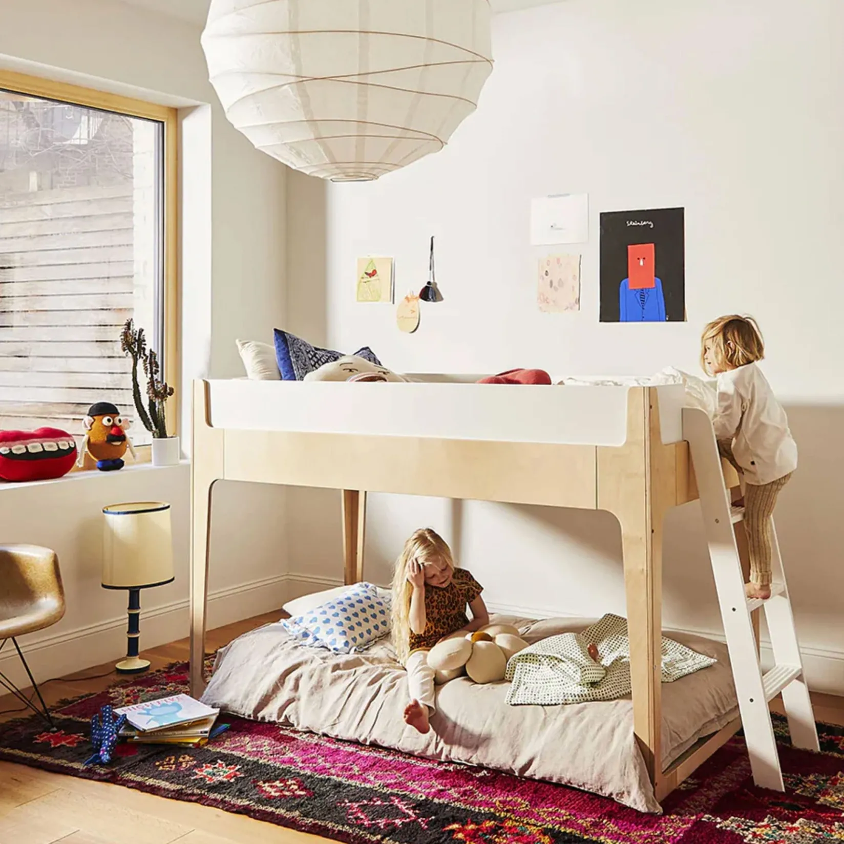 Twin, Full & Queen Beds>Oeuf Perch Nest Twin Bed - Natural/ White