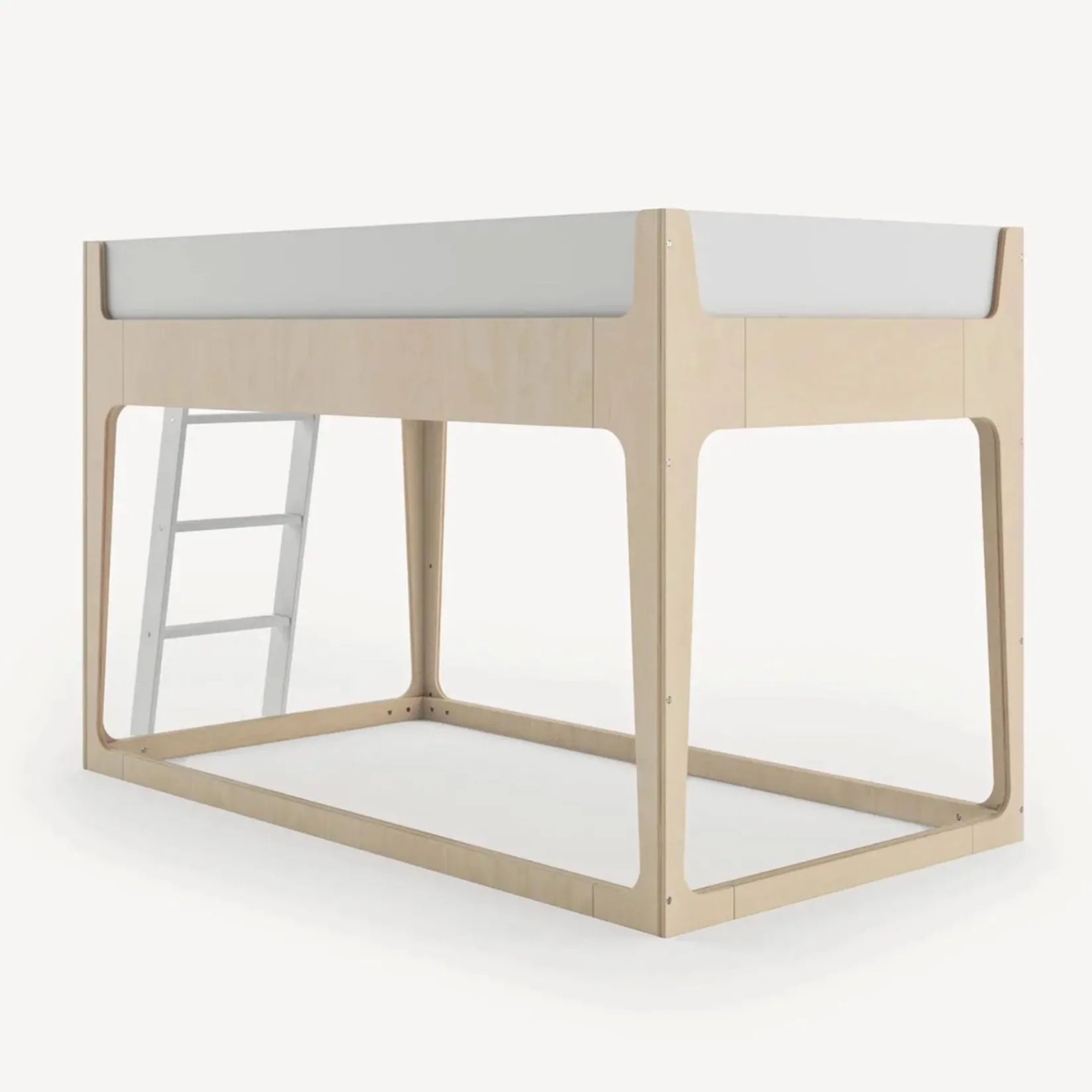 Twin, Full & Queen Beds>Oeuf Perch Nest Twin Bed - Natural/ White