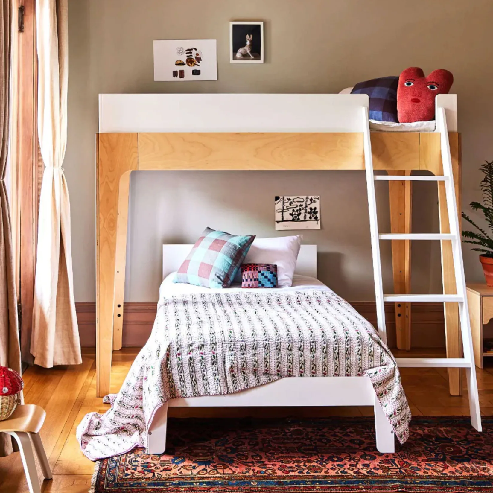 Twin, Full & Queen Beds>Oeuf PerchTwin Bed - White