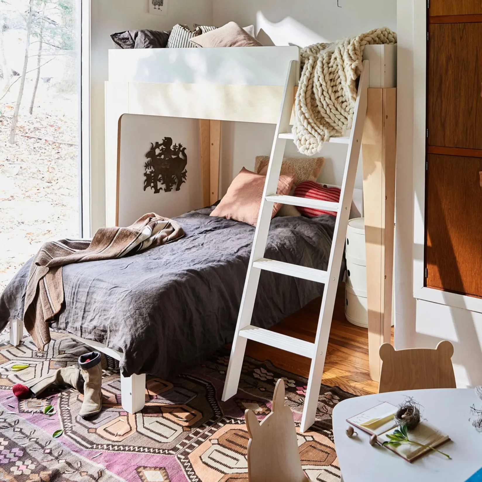 Twin, Full & Queen Beds>Oeuf PerchTwin Bed - White