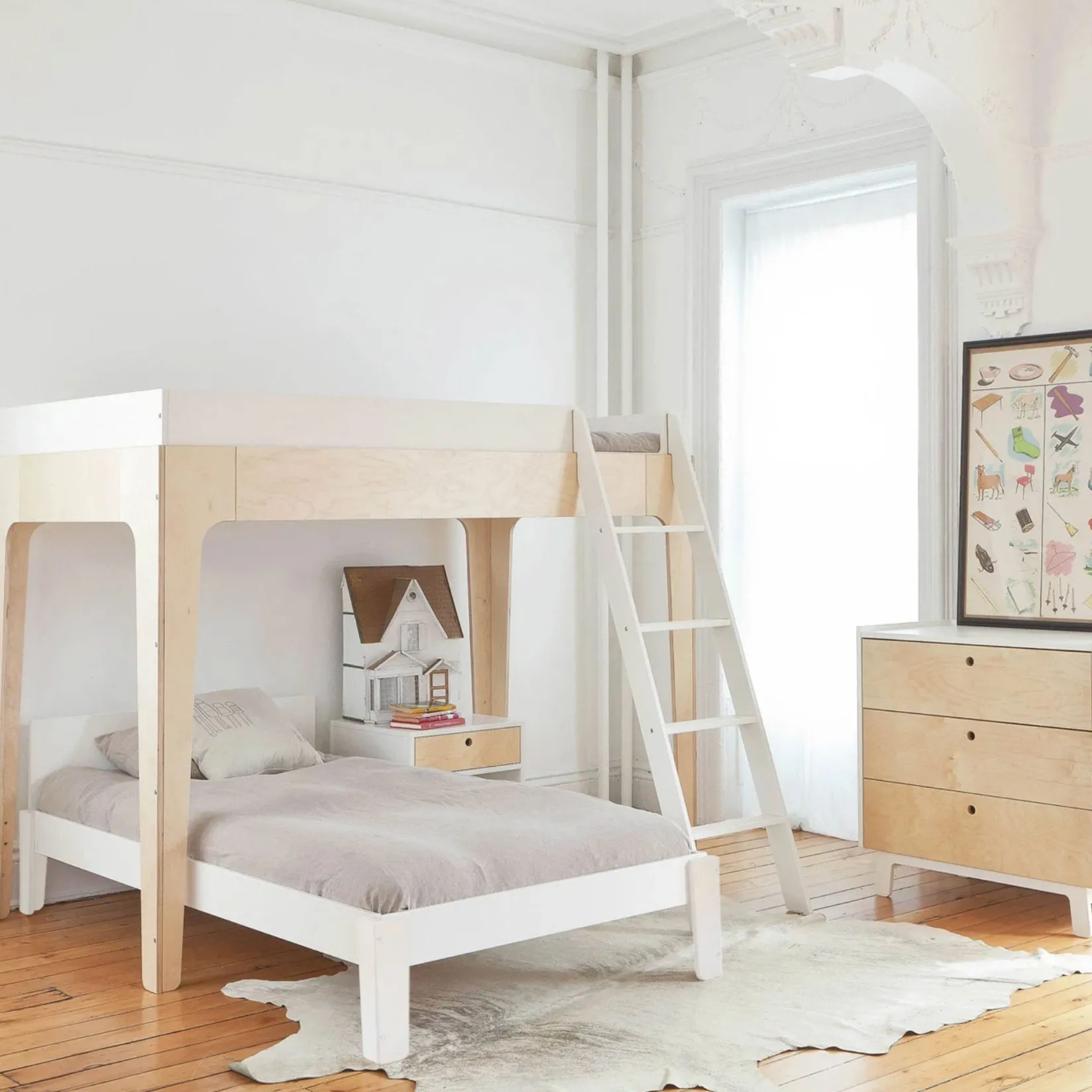 Twin, Full & Queen Beds>Oeuf PerchTwin Bed - White