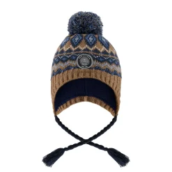 Beanies>Deux par Deux Peruvian Knit Hat 2-14 Brown