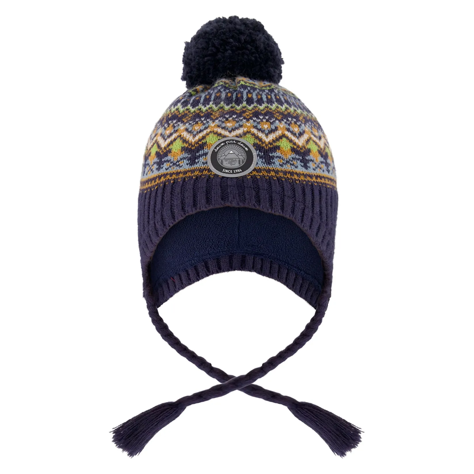 Beanies>Deux par Deux Peruvian Knit Hat 6-24m Navy