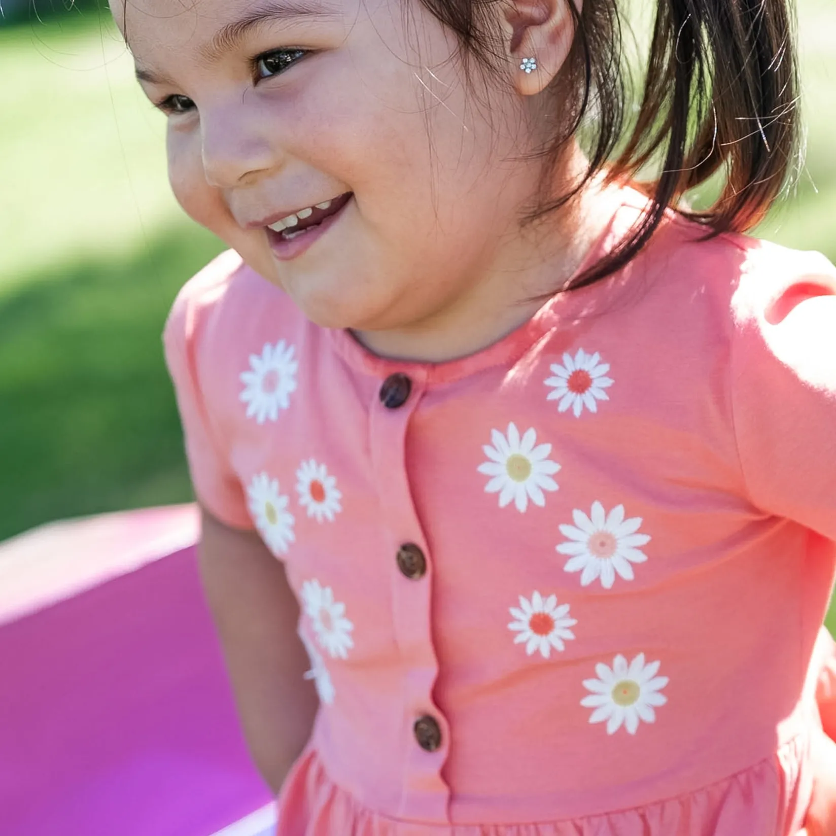 Dresses & Rompers>Chat Botte Picnic Dress 2-8y Coral