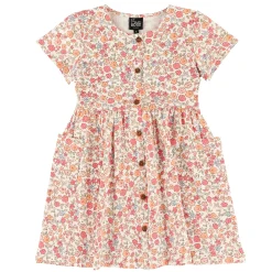 Dresses & Rompers>Chat Botte Picnic Flowers Dress 2-8 Peach