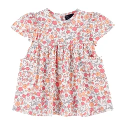 Dresses, Skirts & Outfits>Chat Botte Picnic Flowers Dress 3-24m Peach
