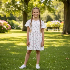 Dresses & Rompers>Chat Botte Picnic Dress 2-8y Ivory