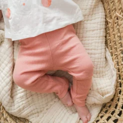 Pants|Tights And Leggings>Chat Botte Picnic Rib Legging 3-24m Peach