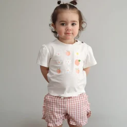 Shorts & Bermuda>Chat Botte Picnic Vichy Shorts 3-24m Coral